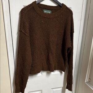 American Eagle Outfitters Brown Crew Neck Sweater